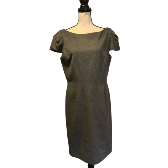 Gray Sheath Work Dress David Peck - Picture 1 of 10